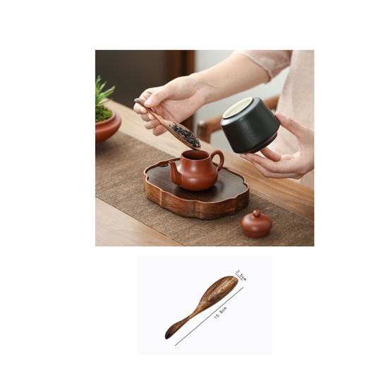 Hand-carved Sandalwood Tea Scoop Cha Ze