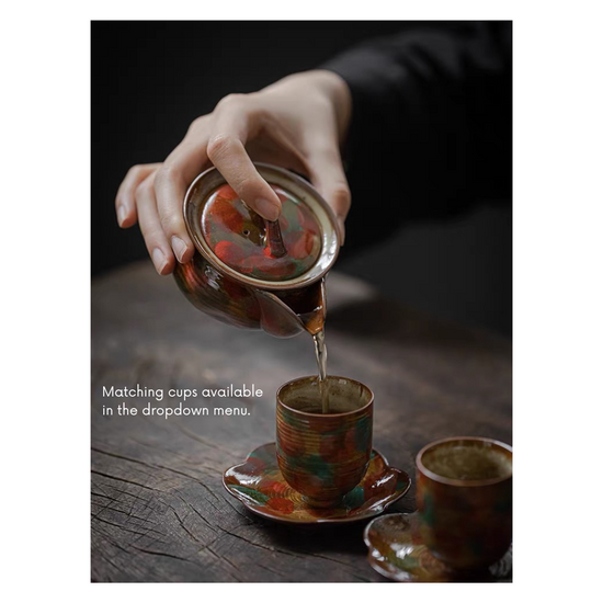 Autumn Inspired Ceramic Grab Pot Gai Wan