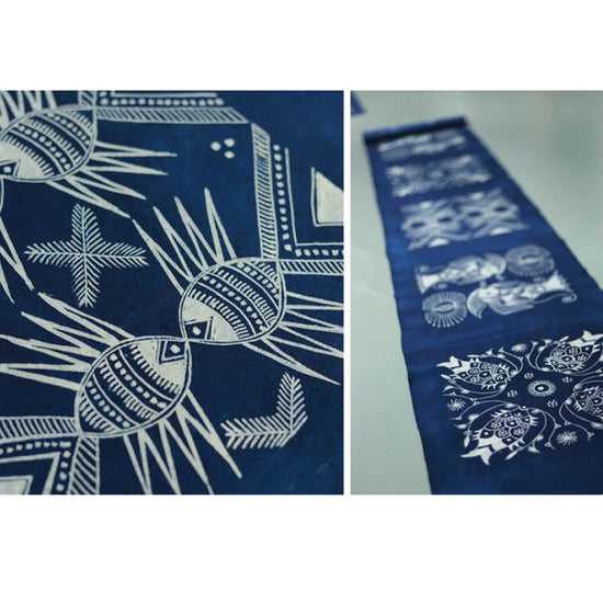Plant-dyed Indigo Tea Cloth 茶布茶席