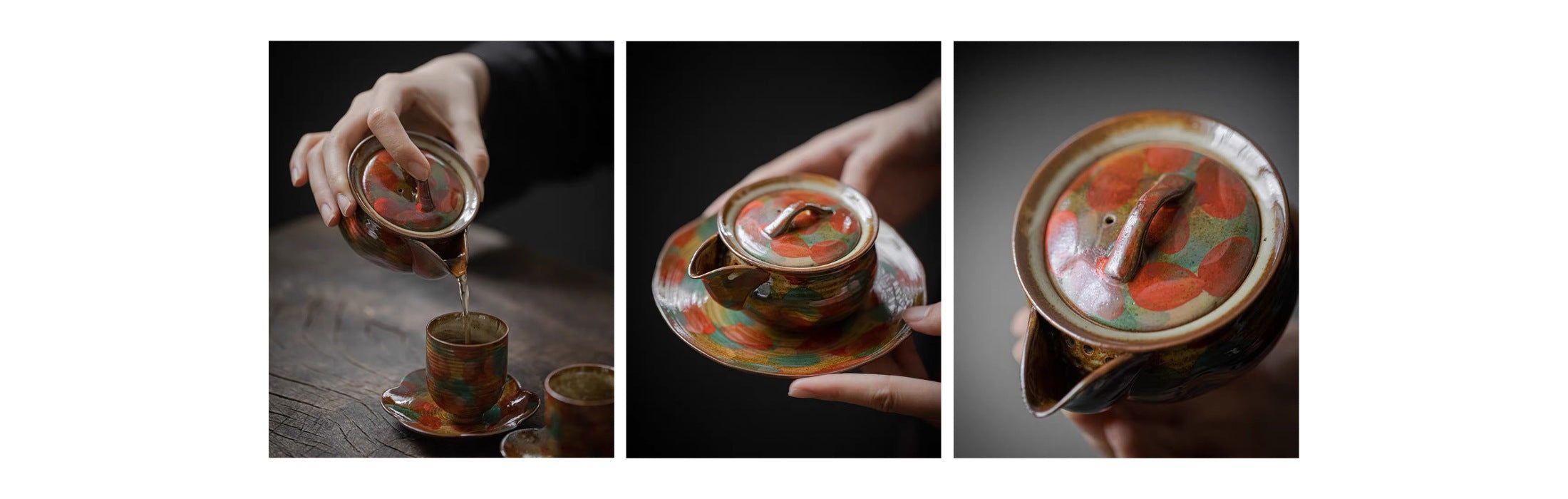 Hand Grab Pot Ceramic Gongfu Cha Shou Zhua Hu Hand Grab Gai Wan Pot – Grass People Tree