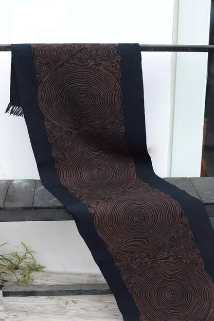 Spiral Maple Batik Table Runner