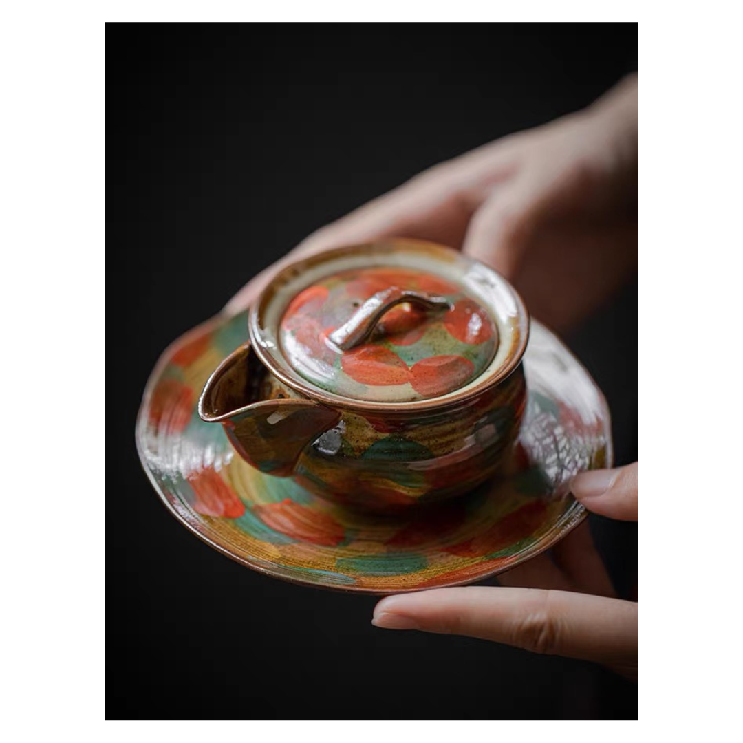 Hand Grab Pot Ceramic Gongfu Cha Shou Zhua Hu Hand Grab Gai Wan Pot – Grass People Tree